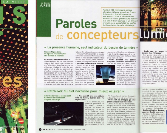 Urbis magazine - Parole de Concepteurs - Dec 2008