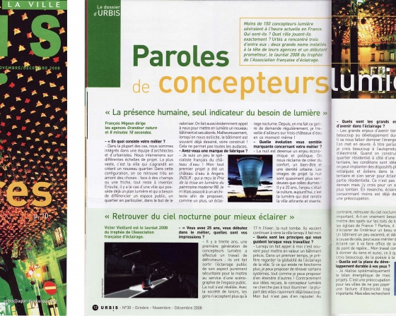 Urbis magazine - Parole de Concepteurs - 2008