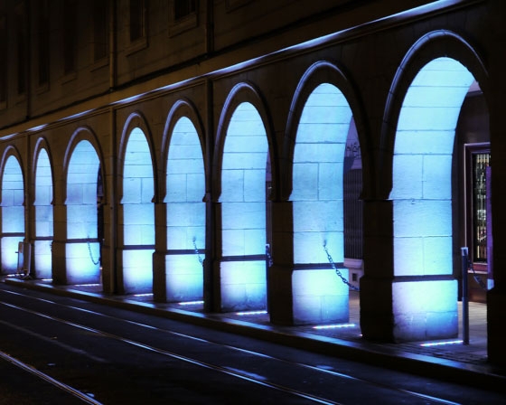 Mise en lumière des Arcades de l’hôtel de ville – St Etienne