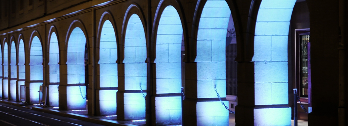 Mise en lumière des Arcades de l’hôtel de ville – St Etienne